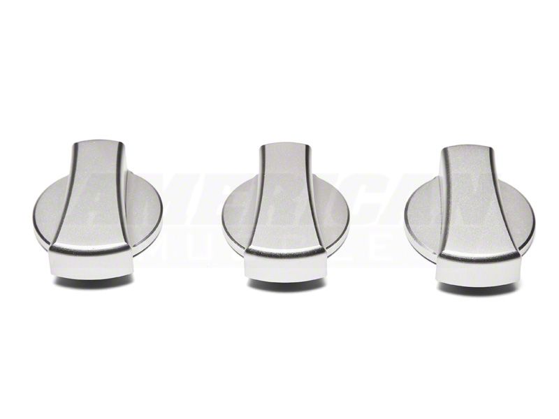 SpeedForm Modern Billet A/C Knob Covers; Satin (05-09 Mustang)