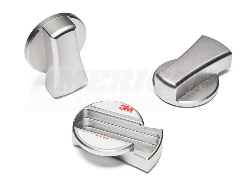 SpeedForm Modern Billet A/C Knob Covers; Satin (05-09 Mustang)