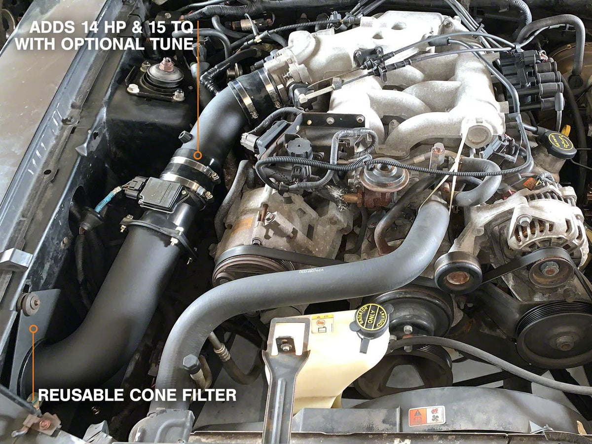 Sr Performance Cold Air Intake; Black (99-04 Mustang V6)