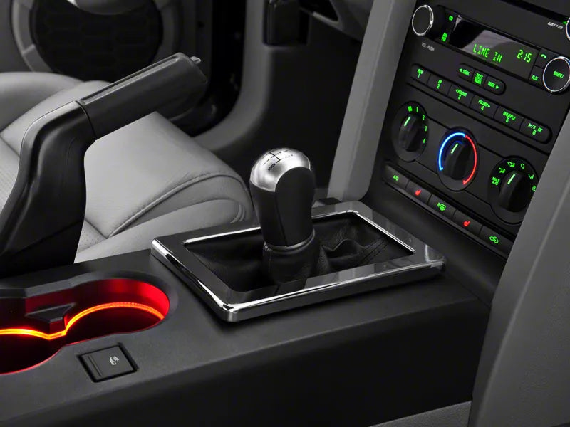 Speedform Modern Billet Shifter Bezel; Chrome (05-09 Mustang W/ Manual Transmission)