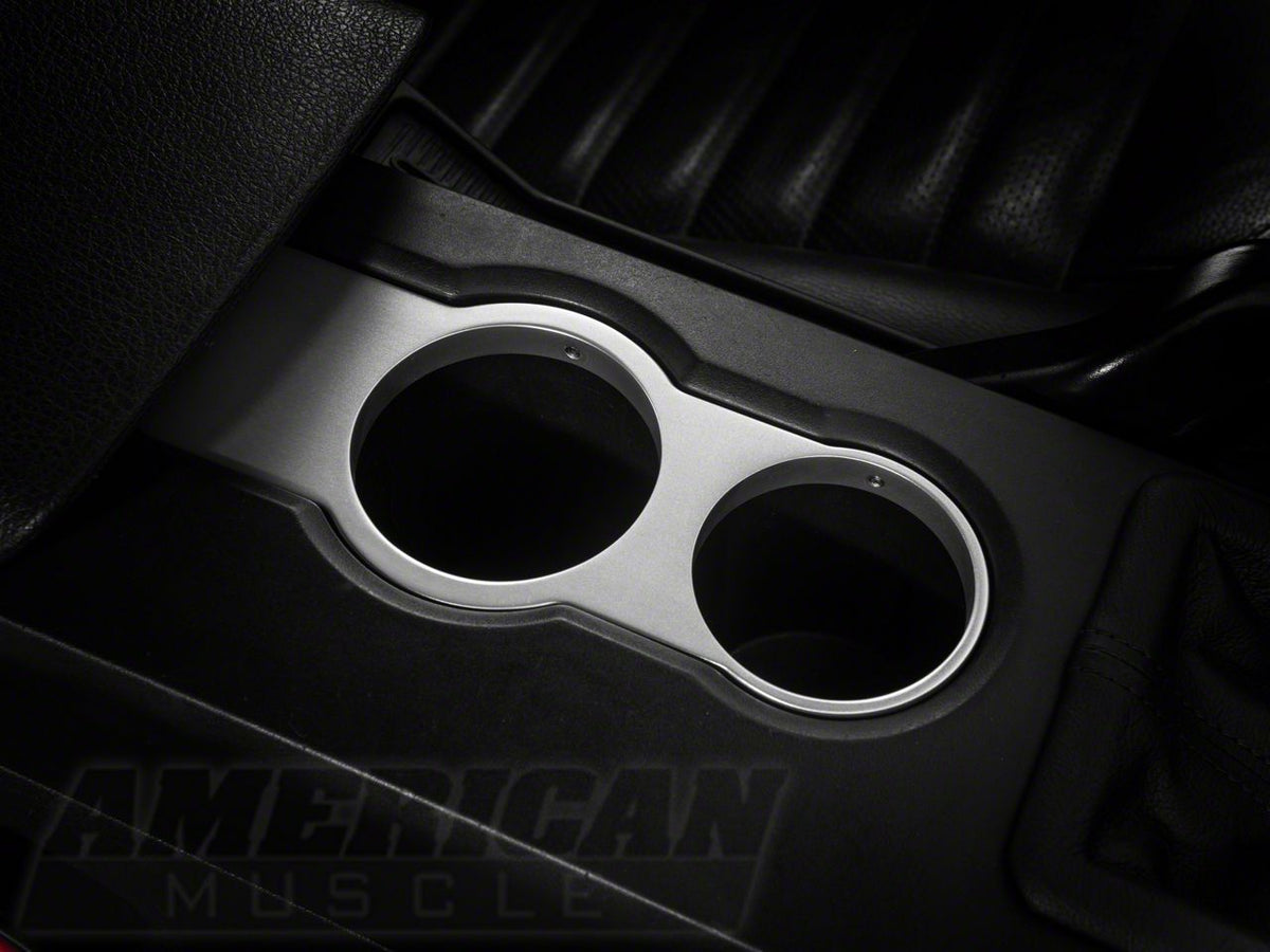 Speedform Modern Billet Cup Holder Bezel; Satin (05-09 Mustang)