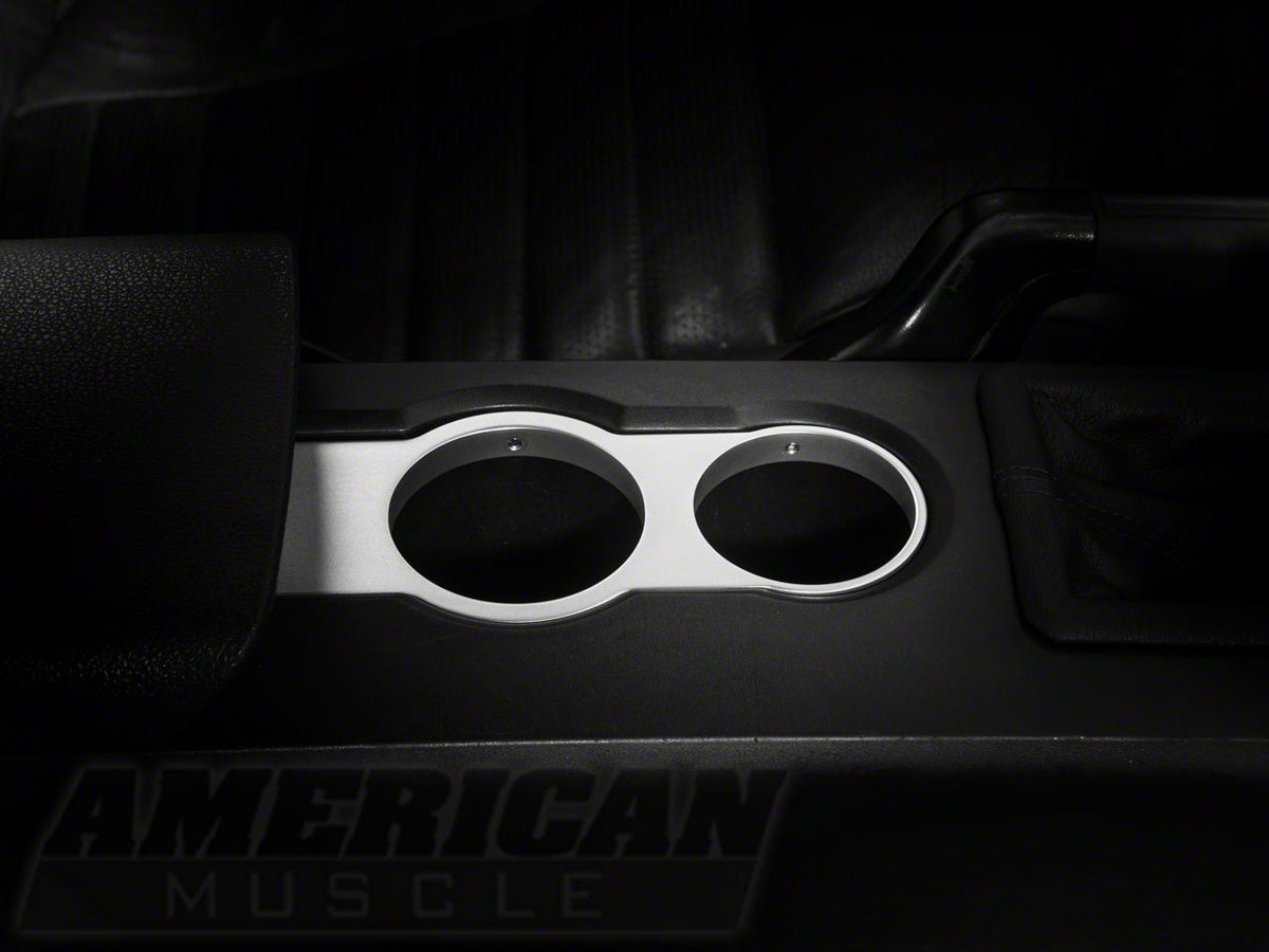 Speedform Modern Billet Cup Holder Bezel; Satin (05-09 Mustang)