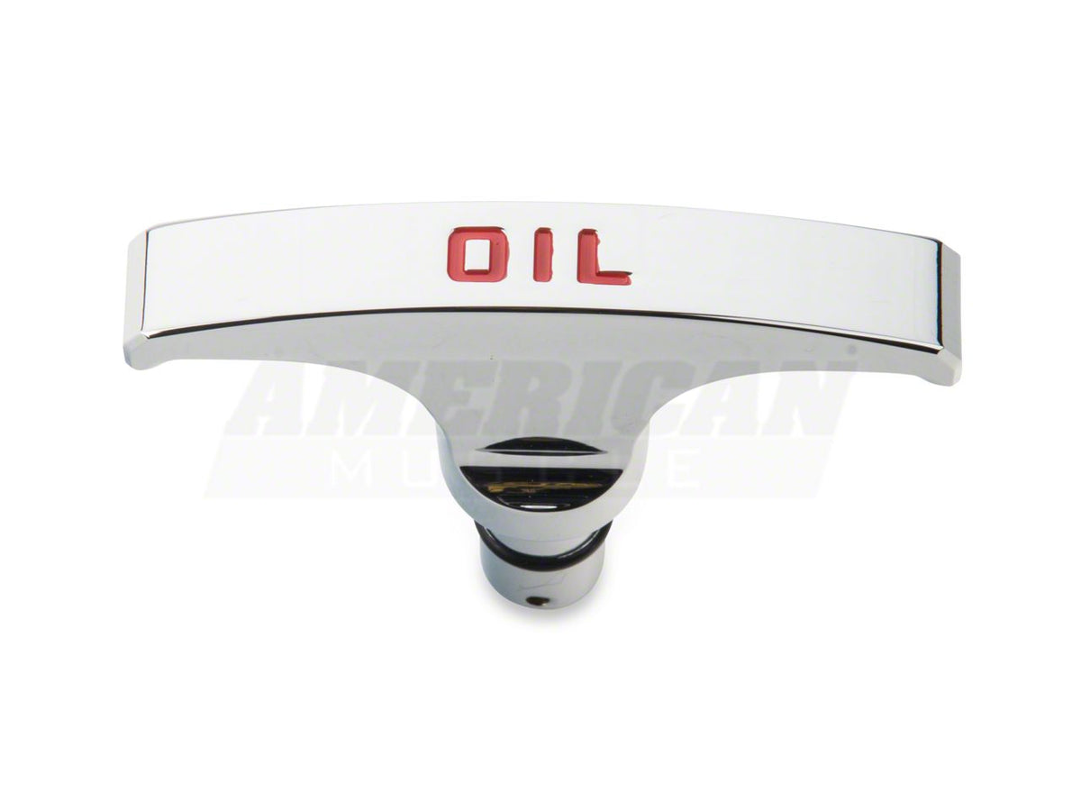 SpeedForm Modern Billet Oil Dipstick Handle; Chrome (05-23 Mustang GT)