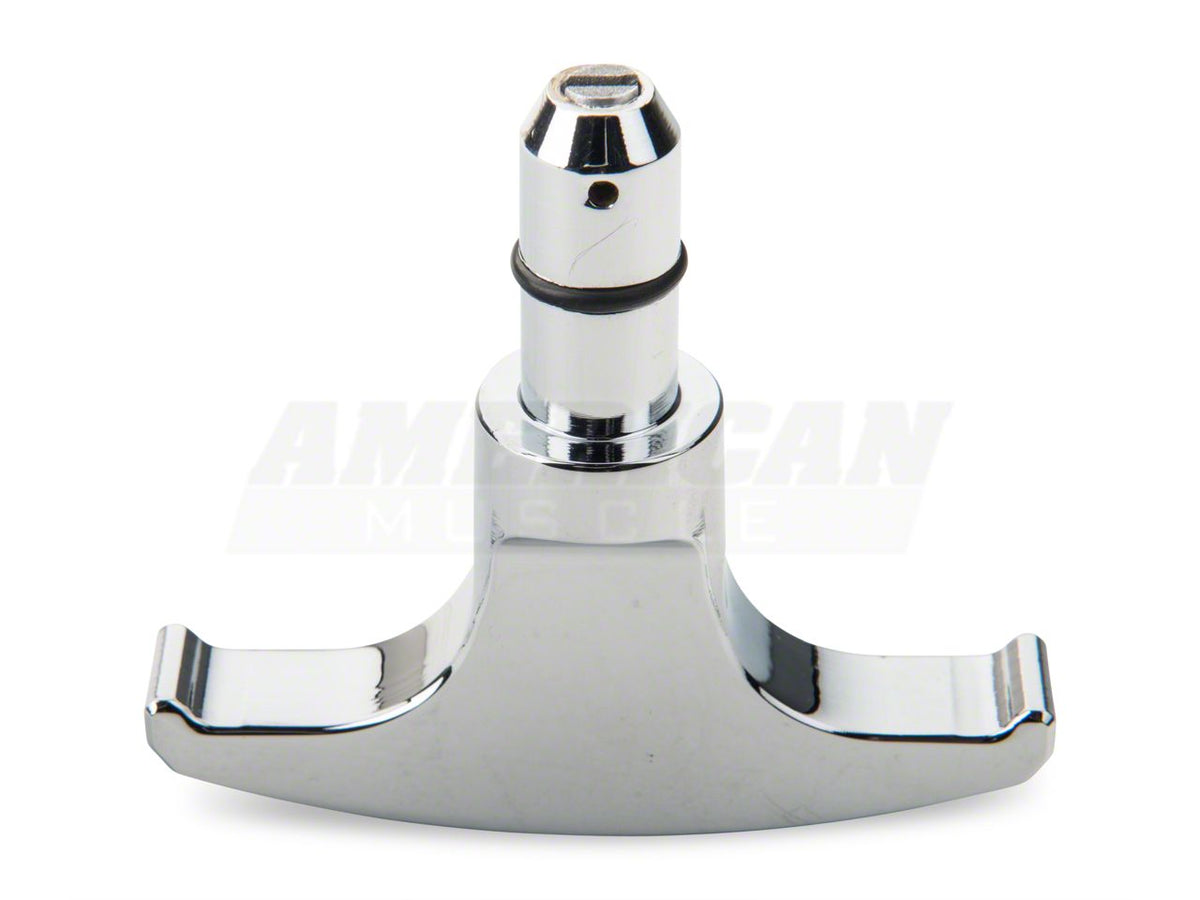 SpeedForm Modern Billet Oil Dipstick Handle; Chrome (05-23 Mustang GT)