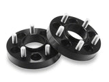 SR Performance 25mm Hubcentric Wheel Spacers; Black (15-26 Mustang)