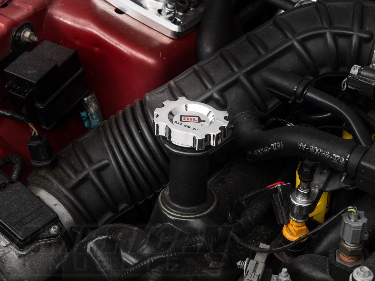 SpeedForm Modern Billet Oil Cap; Chrome (02-04 Mustang GT)
