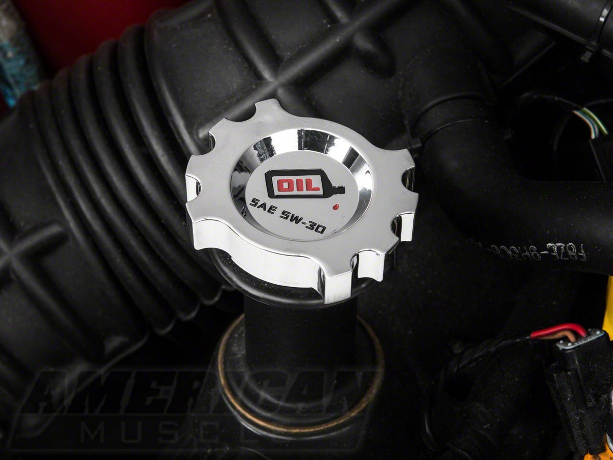 SpeedForm Modern Billet Oil Cap; Chrome (02-04 Mustang GT)