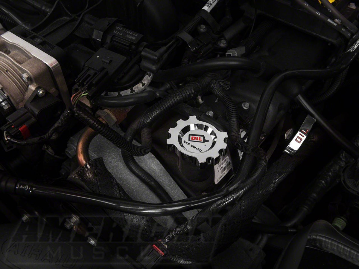 SpeedForm Modern Billet Oil Cap; Chrome (05-17 Mustang GT, V6)