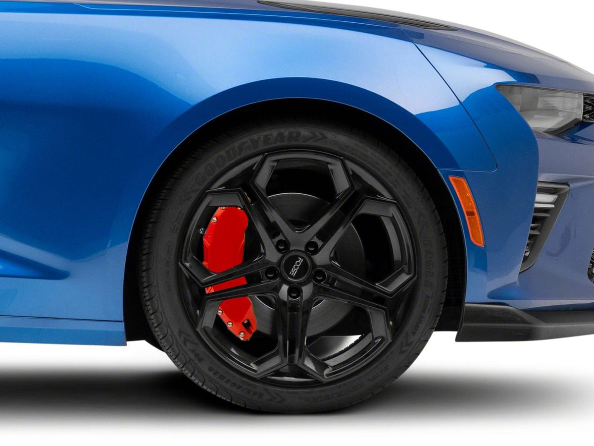 SR Performance Brake Caliper Covers; Red; Front and Rear (16-24 Camaro SS w/ 4-Piston Front Calipers)