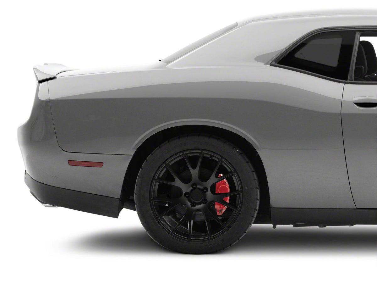 SR Performance Brake Caliper Covers; Red; Front and Rear (11-23 Challenger R/T w/ Dual Piston Front Calipers; 2014 Challenger Rallye, Redline; 17-23 Challenger GT, T/A; 12-23 Challenger SXT w/ Dual Piston Front Calipers)