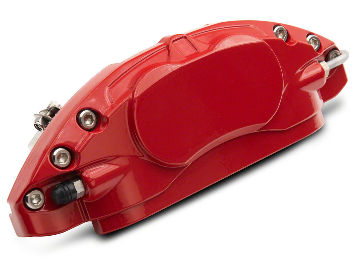 SR Performance Brake Caliper Covers; Red; Front and Rear (11-23 Charger R/T & SXT w/ Dual Piston Front Calipers; 15-17 AWD Charger SE w/ Dual Piston Front Calipers; 18-23 Charger Daytona, GT w/ Dual Piston Front Calipers)
