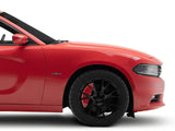 SR Performance Brake Caliper Covers; Red; Front and Rear (11-23 Charger R/T & SXT w/ Dual Piston Front Calipers; 15-17 AWD Charger SE w/ Dual Piston Front Calipers; 18-23 Charger Daytona, GT w/ Dual Piston Front Calipers)