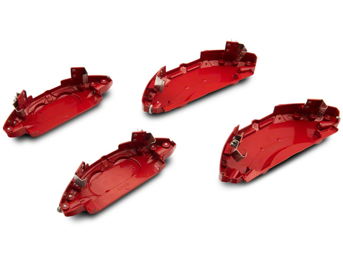 SR Performance Brake Caliper Covers; Red; Front and Rear (11-18 Charger R/T w/ Single Piston Front Calipers; 11-17 SE Charger w/ Single Piston Front Calipers; 12-23 SXT Charger w/ Single Piston Front Calipers)