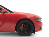 SR Performance Brake Caliper Covers; Red; Front and Rear (11-18 Charger R/T w/ Single Piston Front Calipers; 11-17 SE Charger w/ Single Piston Front Calipers; 12-23 SXT Charger w/ Single Piston Front Calipers)