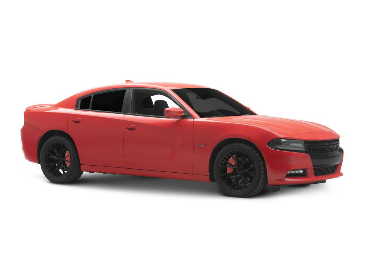 SR Performance Brake Caliper Covers; Red; Front and Rear (11-18 Charger R/T w/ Single Piston Front Calipers; 11-17 SE Charger w/ Single Piston Front Calipers; 12-23 SXT Charger w/ Single Piston Front Calipers)