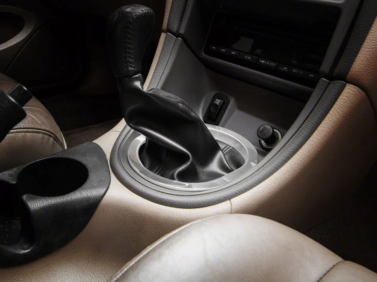 Speedform Modern Billet Shifter Bezel; Polished (94-04 Mustang)