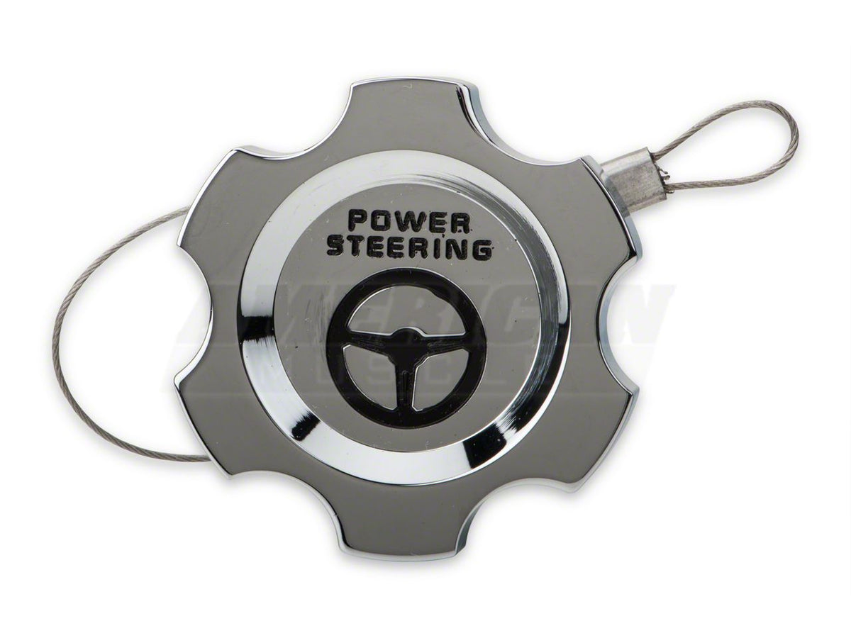 SpeedForm Modern Billet Power Steering Cap; Chrome (05-10 Mustang)