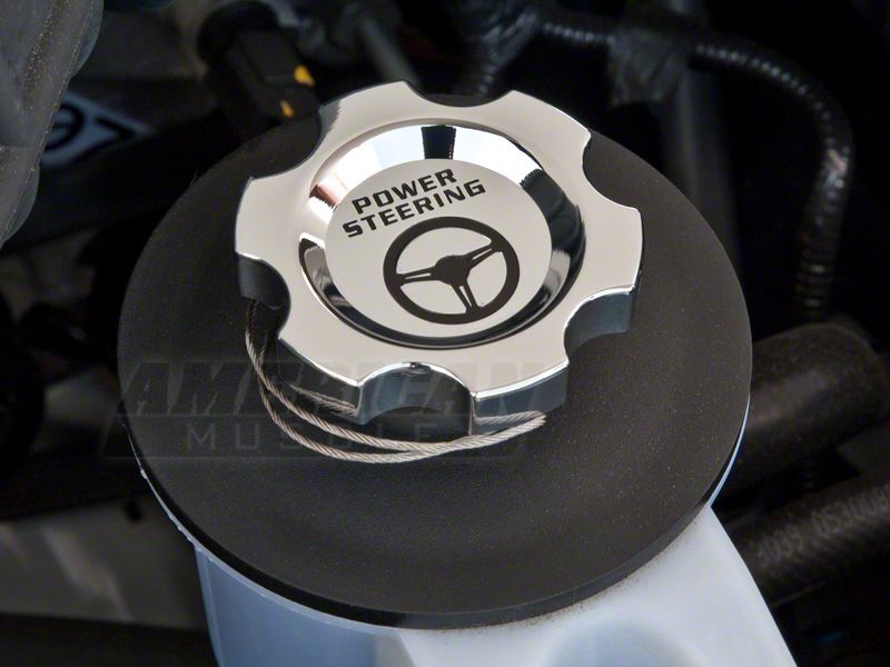 SpeedForm Modern Billet Power Steering Cap; Chrome (05-10 Mustang)
