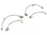 Sr Performance Stainless Braided Brake Lines; Front And Rear (15-23 Mustang Gt, Ecoboost, V6)