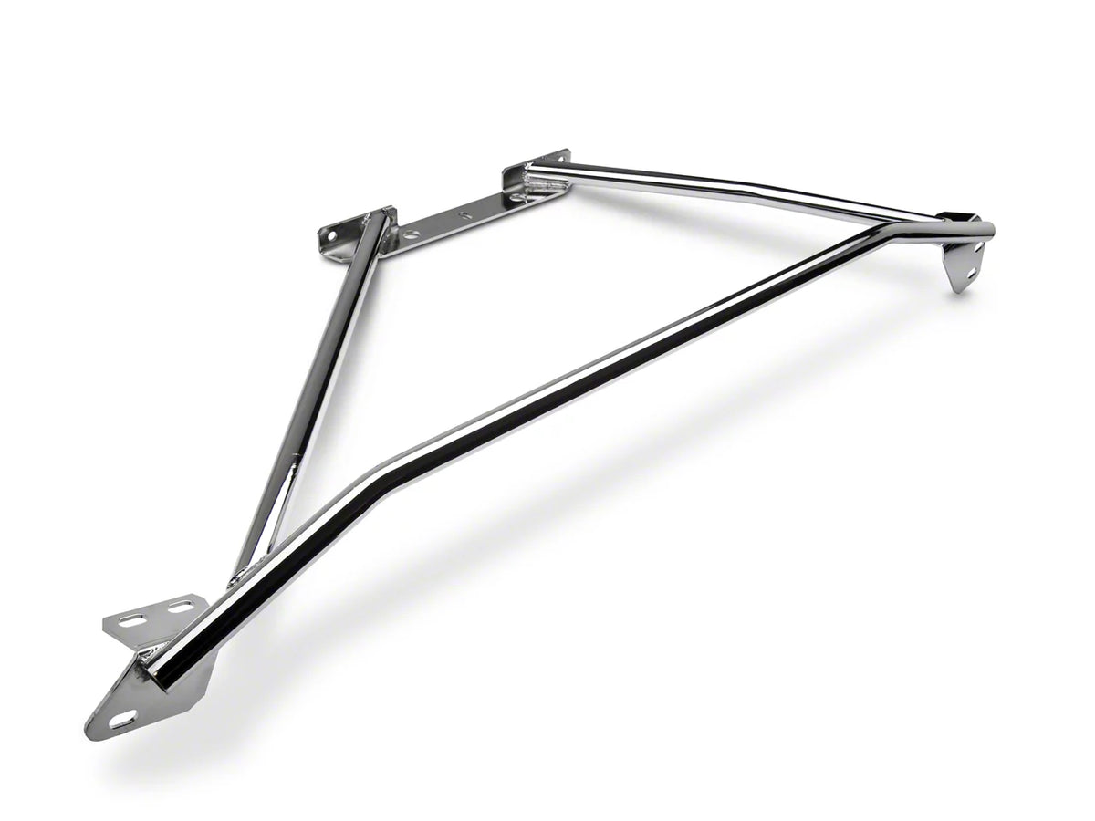 Sr Performance Rear Shock Tower Brace; Chrome (79-04 Mustang)