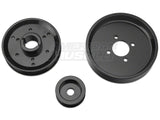 SR Performance Underdrive Pulleys; Black (Late 01-04 Mustang GT)
