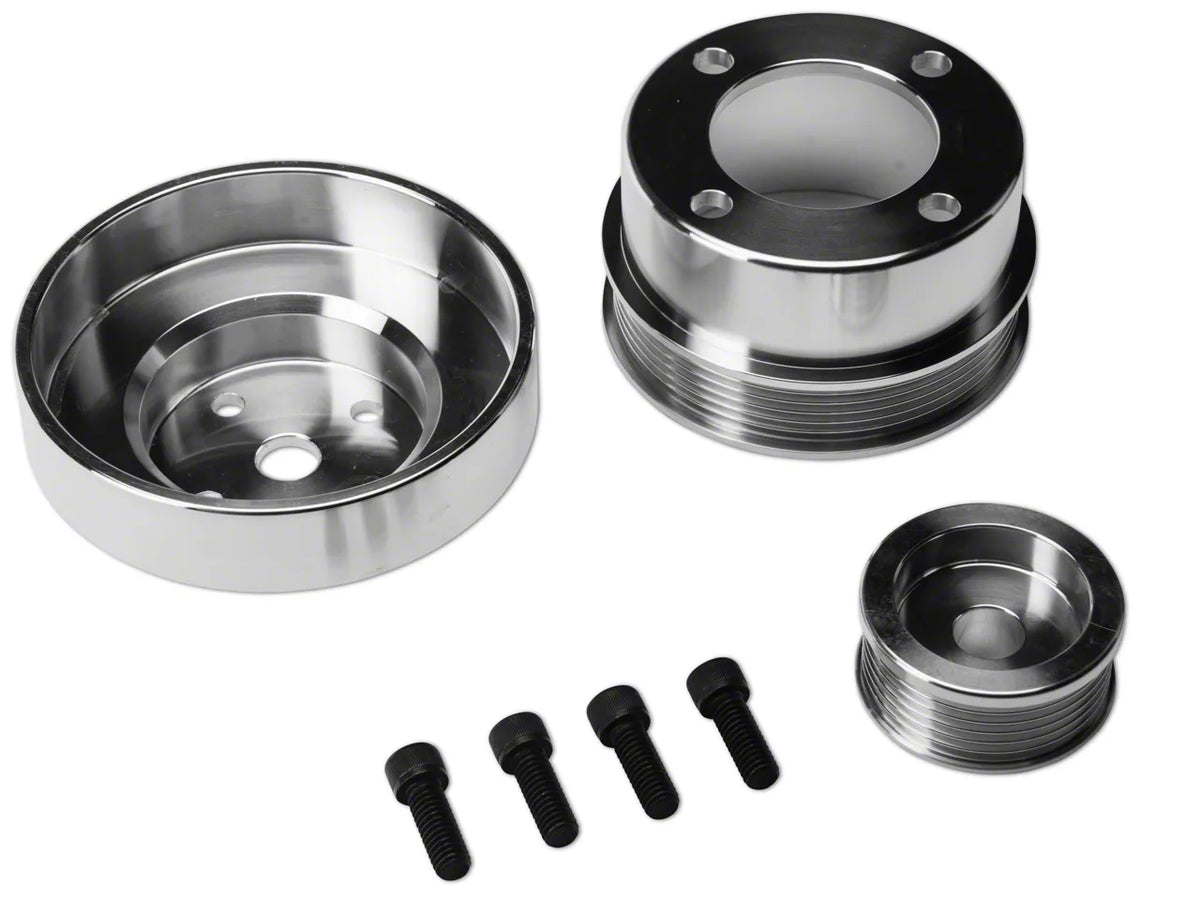 Sr Performance Underdrive Pulleys; Polished (86-93 5.0l Mustang)