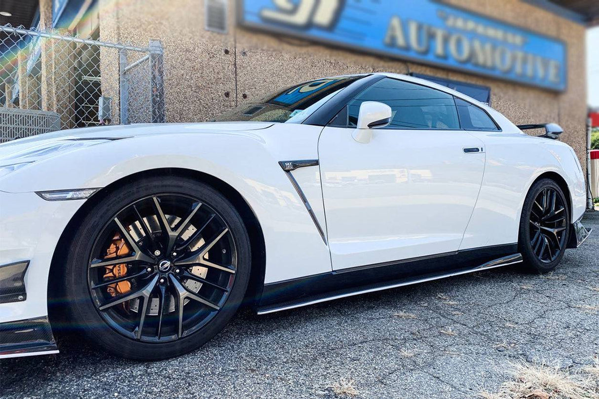 2008-2016 Nissan GTR R35 CBA  DBA VA-II Style Carbon Fiber Side Skirts Under Board