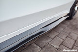 2015-2021 Mercedes Benz W205 C63 S AMG Sedan Carbon Fiber Side Skirts Extension Add On Lip