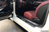2014-2021 Mercedes Benz C217 S63  S65 AMG Coupe OE Style Dry Carbon Fiber Door Sills Steps Cover