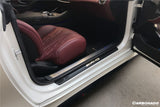 2014-2021 Mercedes Benz C217 S63  S65 AMG Coupe OE Style Dry Carbon Fiber Door Sills Steps Cover