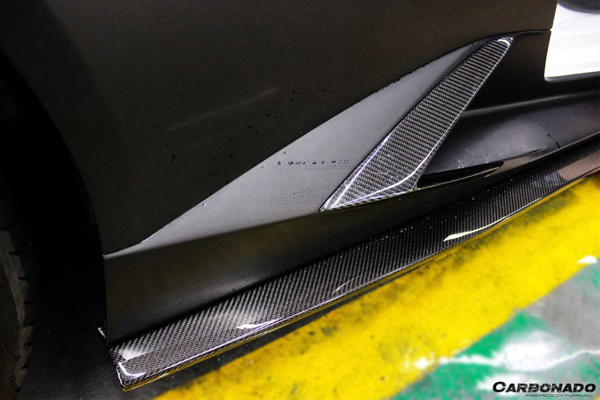 2015-2019 Lamborghini Huracan LP610 RZS Style Carbon Fiber Side Skirts Vent Canards