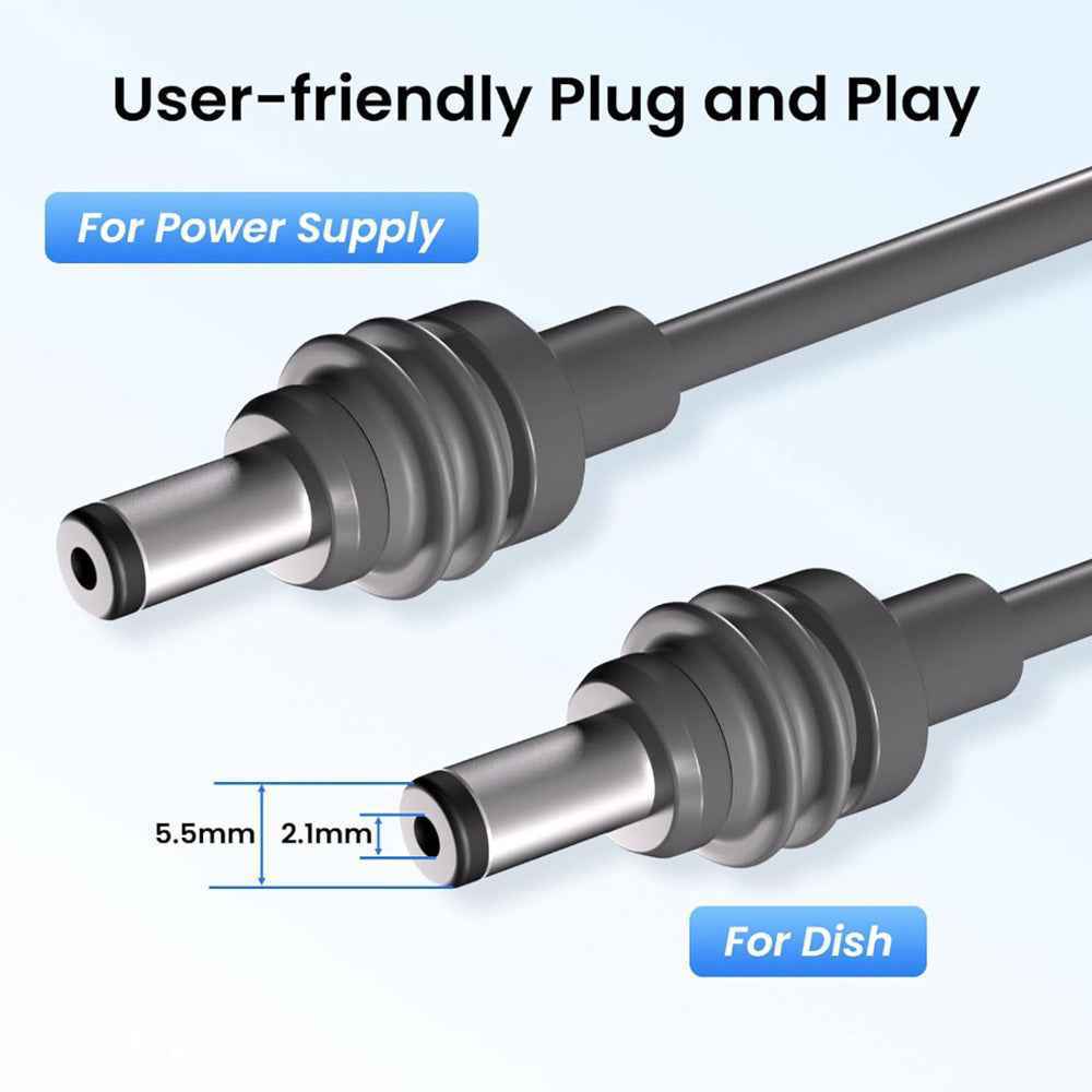 Starlink Mini DC Power Cable Replacement | Waterproof 18AWG | 2M-5M Options