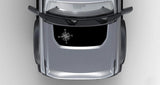 Stealth Black Compass Rose Hood Overlay (Printed Series) - 2021+ Bronco