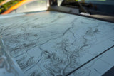 Stealth Clear Badlands Topographic Map Hood Overlay - 2021+ Bronco