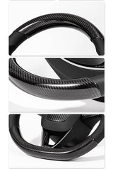 Steering Wheel Trim Covers for Model Y Juniper / Model 3 Highland | Real Dry Carbon Fiber