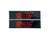 STI Logo Emblems for Weathertech All Weather Floor Mats (Pair)
