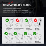 Universal PU Leather Car Seat Cover w/ Lumbar 04B Style Full Set