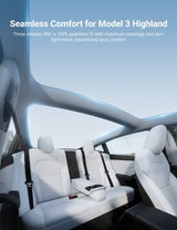 Summer Comfort Pack: Roof & Windshield Shades for Model 3 Highland