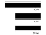 SEC10 Super Snake Style Stripes; Gloss Black (79-23 Mustang)