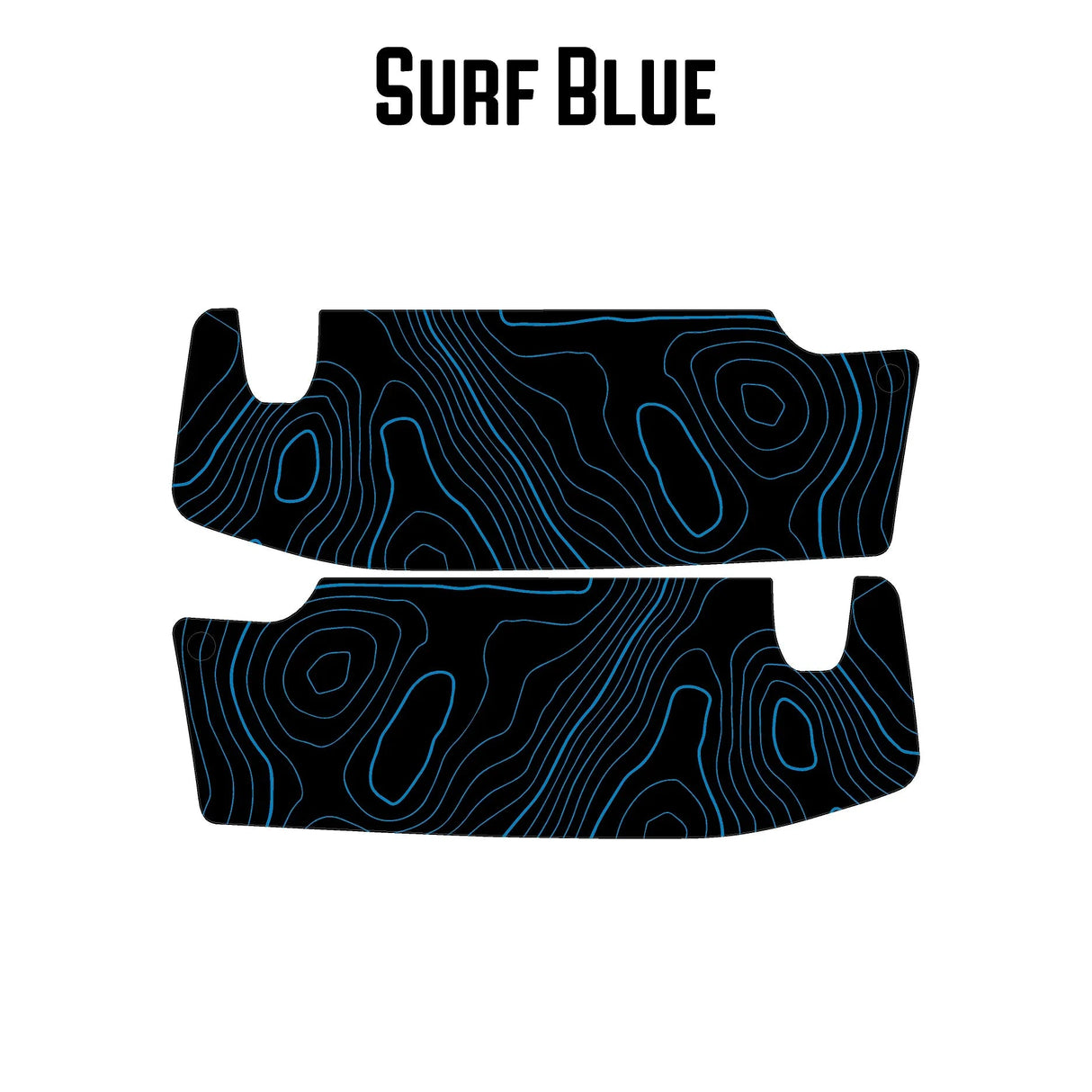 Topographic Map Sun Visor Overlays - 2018+ Jeep Wrangler JL / Jeep Gladiator JT