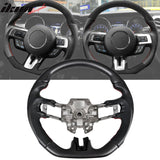 2018-2023 Ford Mustang V1 Steering Wheel w/ Red Stitching Carbon Fiber