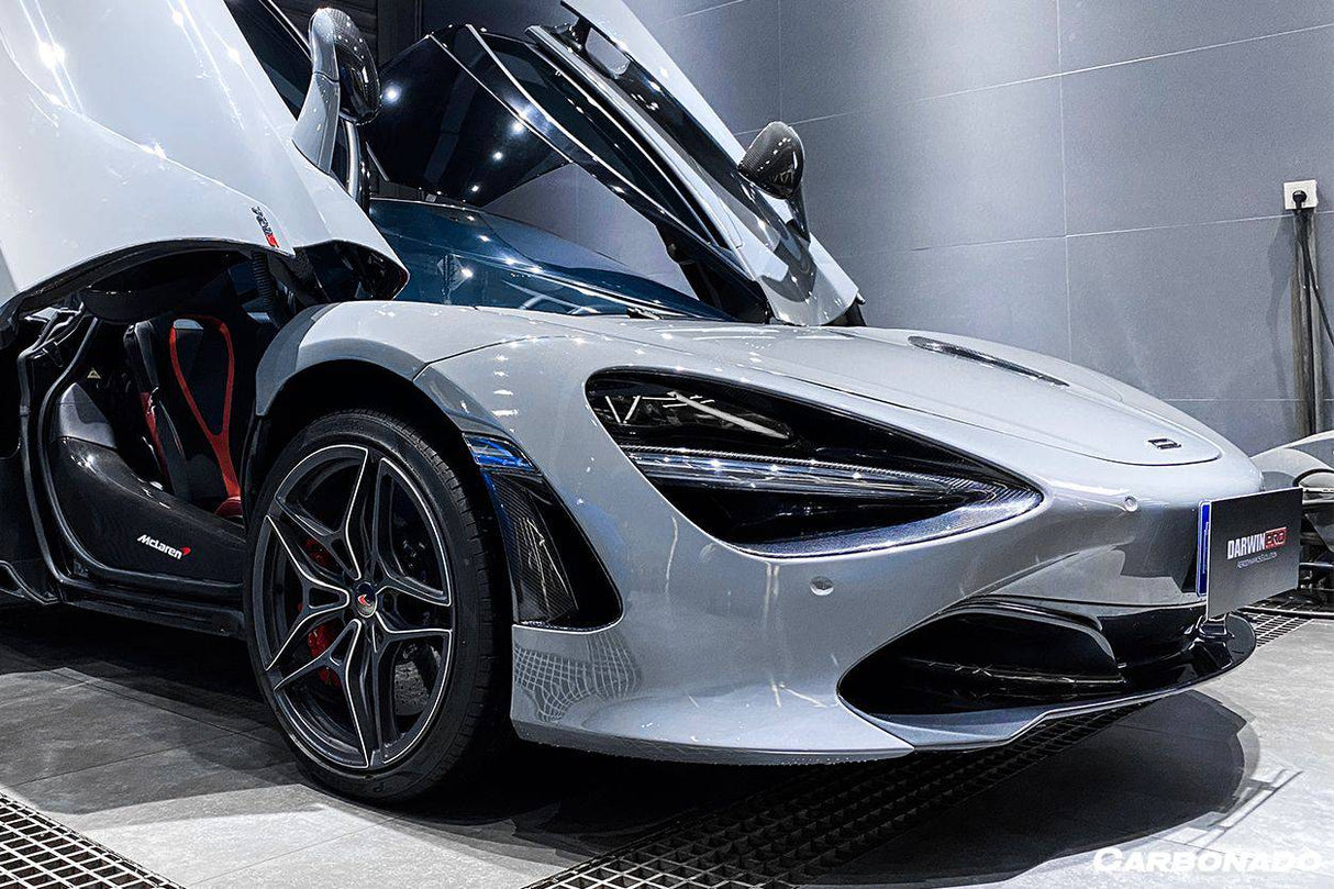 2017-2022 McLaren 720S OEM Style Dry Carbon Fiber Headlight Inserts Tim Replacement