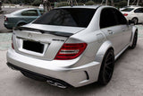 2008-2014 Mercedes Benz W204 C Class   C63 AMG Sedan RT Style Carbon Fiber Trunk Spoiler