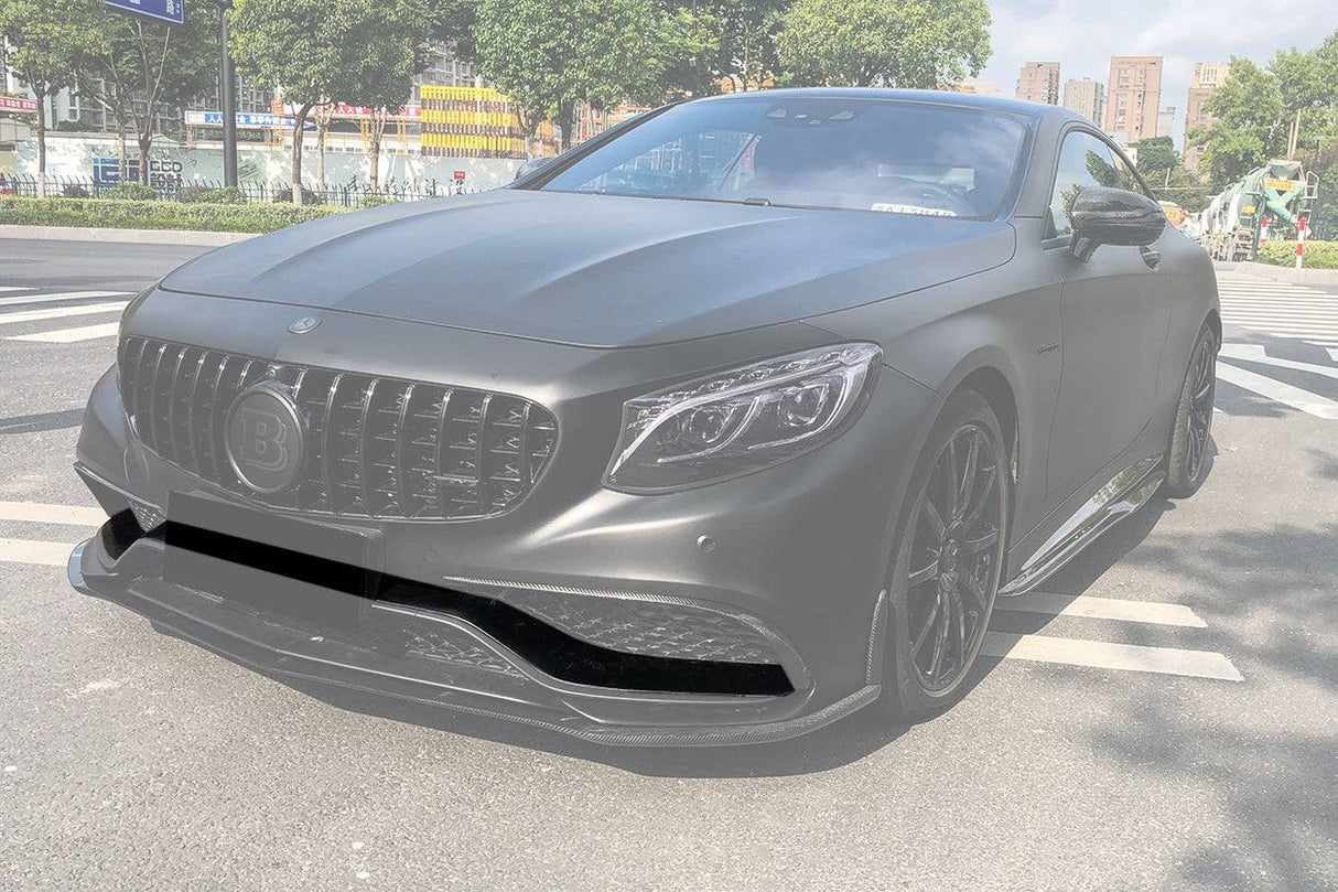 2014-2017 Mercedes Benz C217 S63  S65 AMG Coupe OE Style Carbon Fiber Front Bumper Center Trim