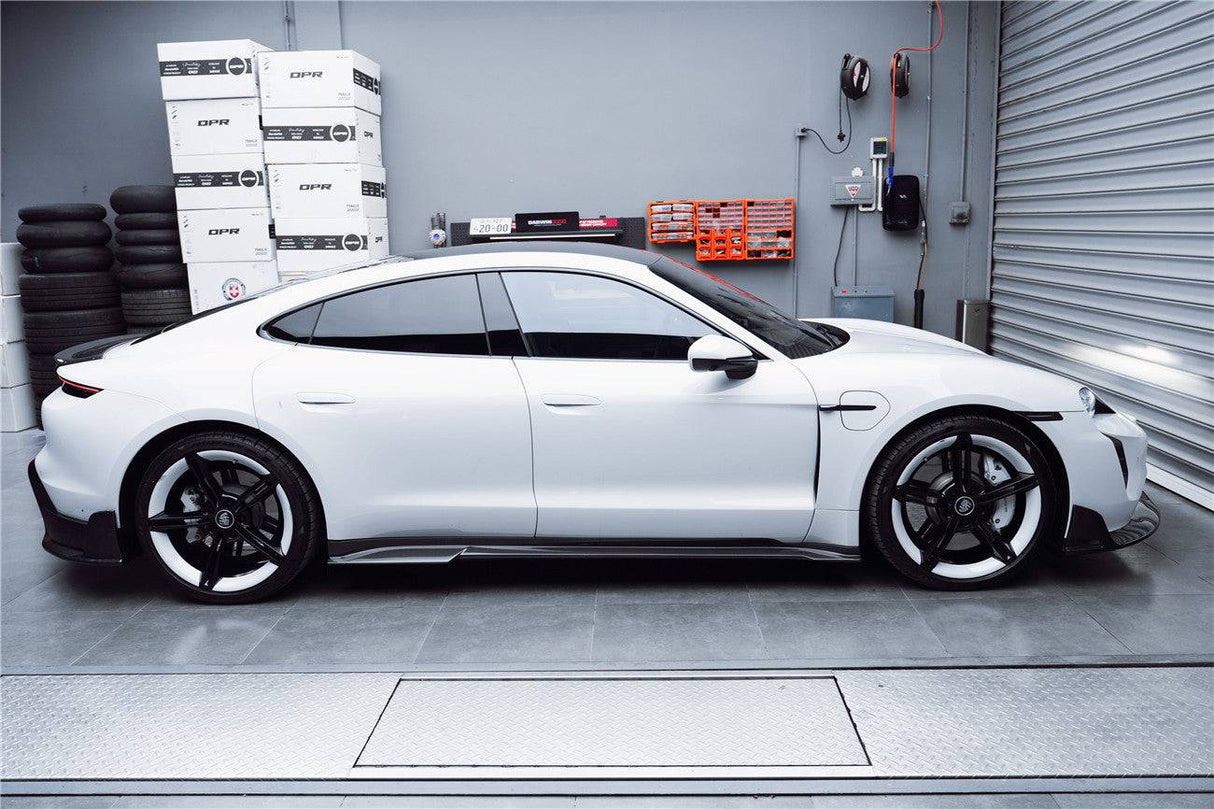 2020-2024 Porsche Taycan CADO Style Side Skirts | Fits 4, 4S, GTS, Turbo, Turbo S, ST, CT
