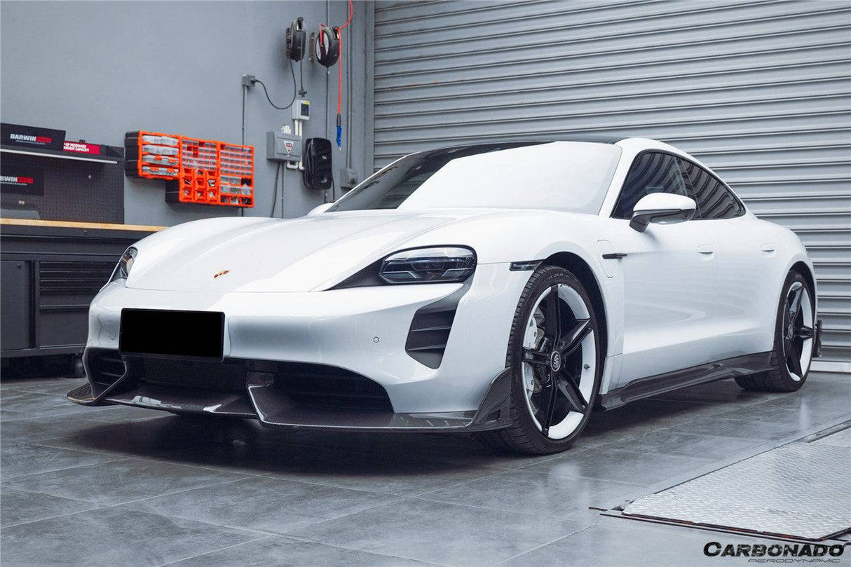 2020-2024 Porsche Taycan CADO Style Front Lip | Fits 4, 4S, GTS, Turbo, Turbo S, ST, CT