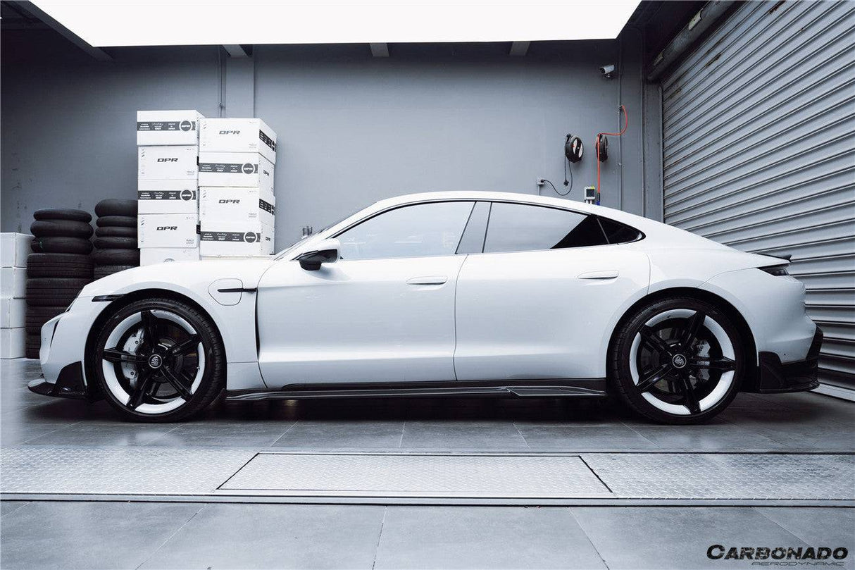 2020-2024 Porsche Taycan CADO Style Side Skirts | Fits 4, 4S, GTS, Turbo, Turbo S, ST, CT