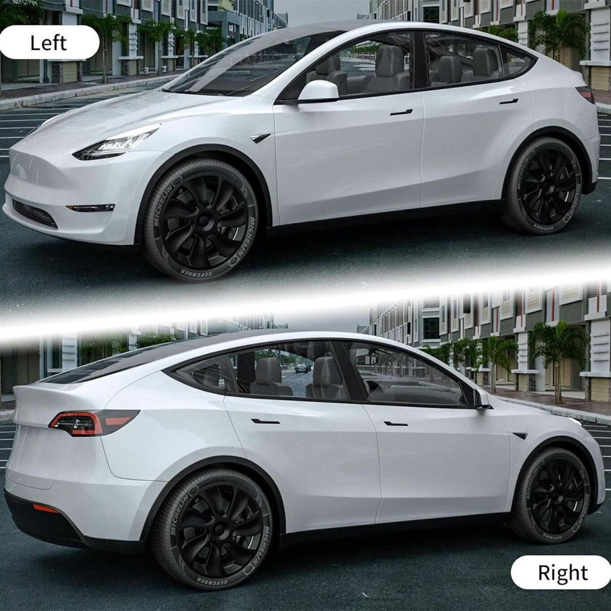 TESERY 18″ 19″ 20″ Wheel Covers for Tesla Model 3 / Model Y (4PCS)