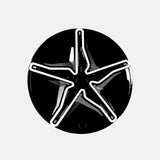 Starfish Style ABS Hubcaps for Model 3/Y | 18"/19" | 4-Piece Set | 2 Colors | Full Edge Coverage | Snap-On Install