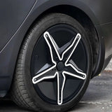 Starfish Style ABS Hubcaps for Model 3/Y | 18"/19" | 4-Piece Set | 2 Colors | Full Edge Coverage | Snap-On Install